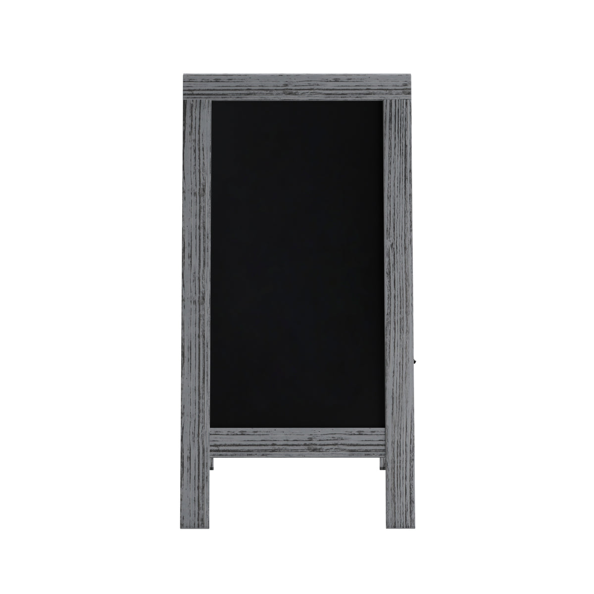 Canterbury 40" x 20" Vintage Wooden A-Frame Magnetic Indoor/Outdoor Chalkboard Sign, Freestanding Double Sided Extra Large Message Board, Graywash