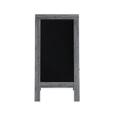 Canterbury 40" x 20" Vintage Wooden A-Frame Magnetic Indoor/Outdoor Chalkboard Sign, Freestanding Double Sided Extra Large Message Board, Graywash