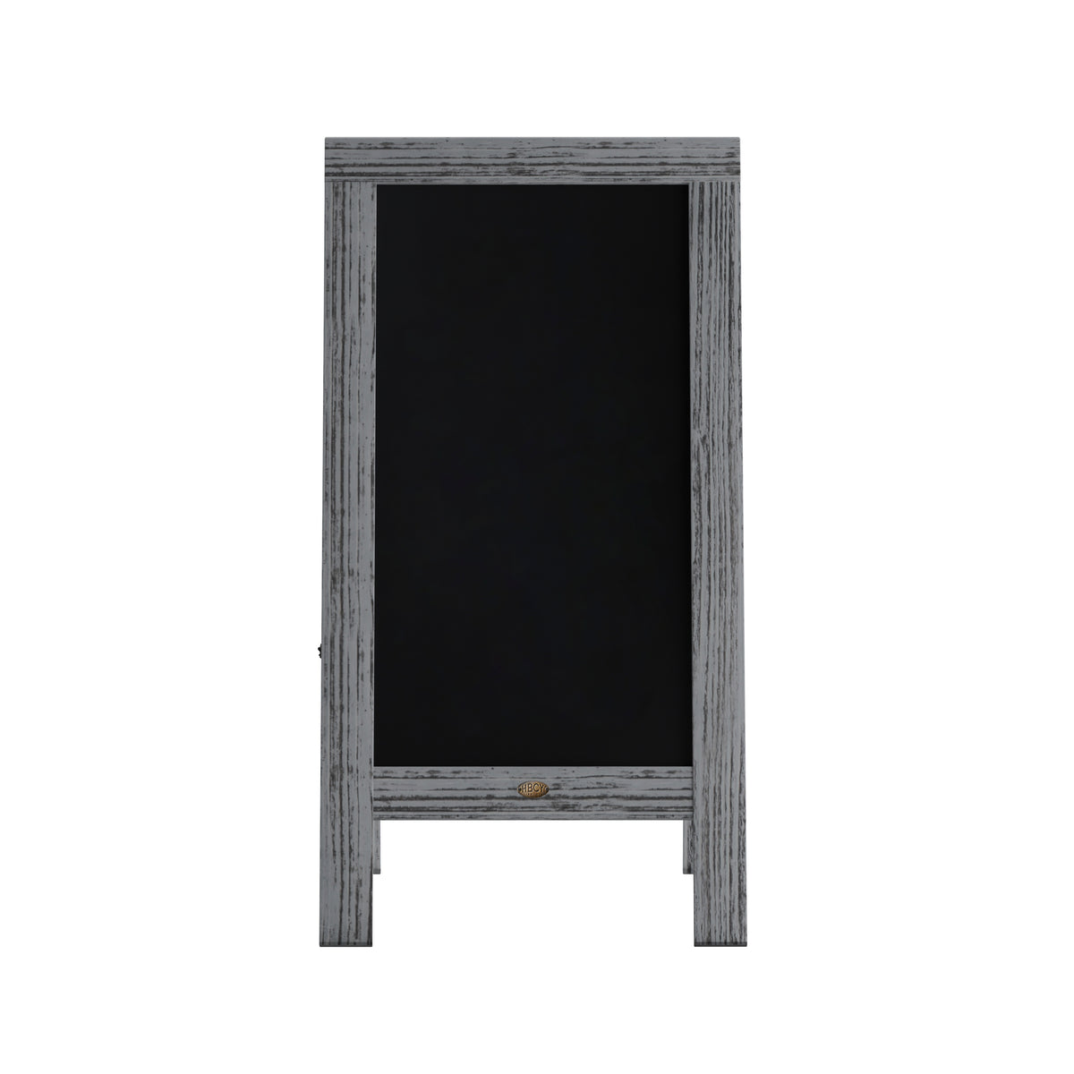 Canterbury 40" x 20" Vintage Wooden A-Frame Magnetic Indoor/Outdoor Chalkboard Sign, Freestanding Double Sided Extra Large Message Board, Graywash