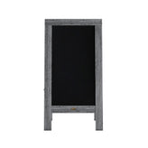 Canterbury 40" x 20" Vintage Wooden A-Frame Magnetic Indoor/Outdoor Chalkboard Sign, Freestanding Double Sided Extra Large Message Board, Graywash