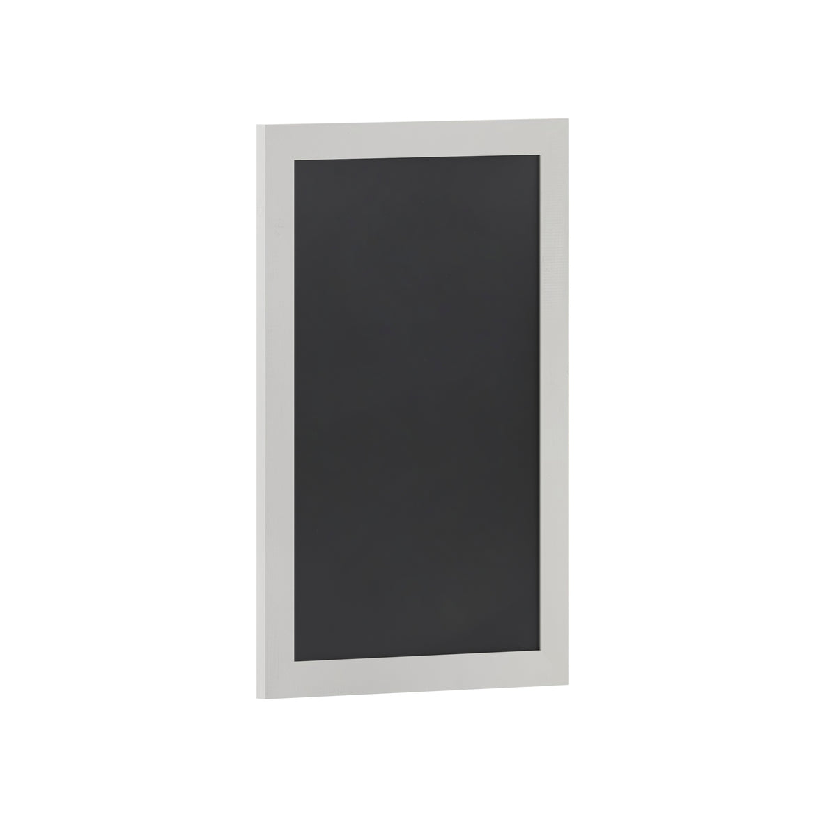 Canterbury 20" x 30" White Wall Mount Magnetic Chalkboard Sign with Eraser, Hanging Wall Chalkboard Memo Board for Home, School, or Business