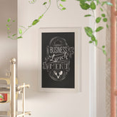Canterbury 20" x 30" White Wall Mount Magnetic Chalkboard Sign with Eraser, Hanging Wall Chalkboard Memo Board for Home, School, or Business
