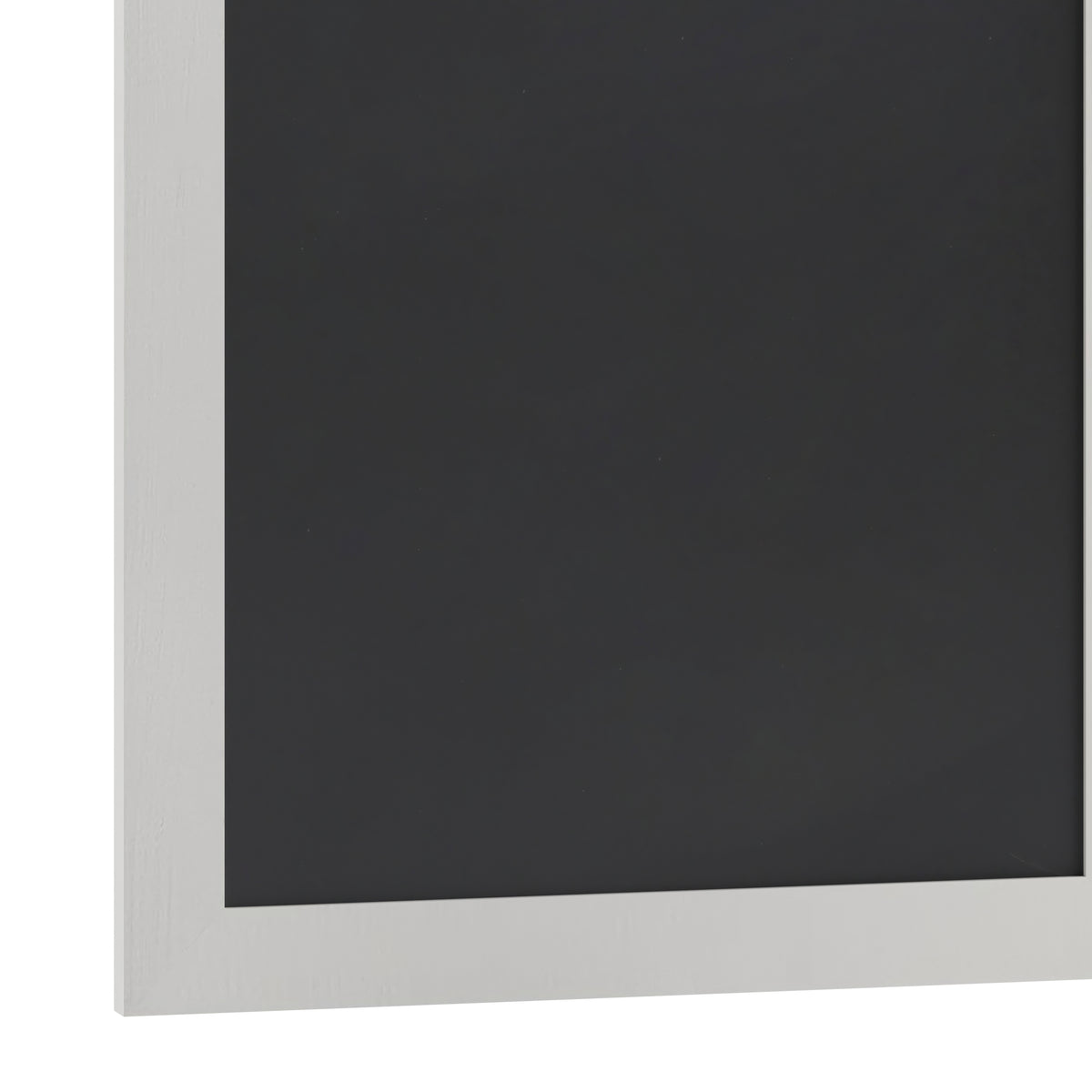 Canterbury 20" x 30" White Wall Mount Magnetic Chalkboard Sign with Eraser, Hanging Wall Chalkboard Memo Board for Home, School, or Business