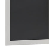 Canterbury 20" x 30" White Wall Mount Magnetic Chalkboard Sign with Eraser, Hanging Wall Chalkboard Memo Board for Home, School, or Business