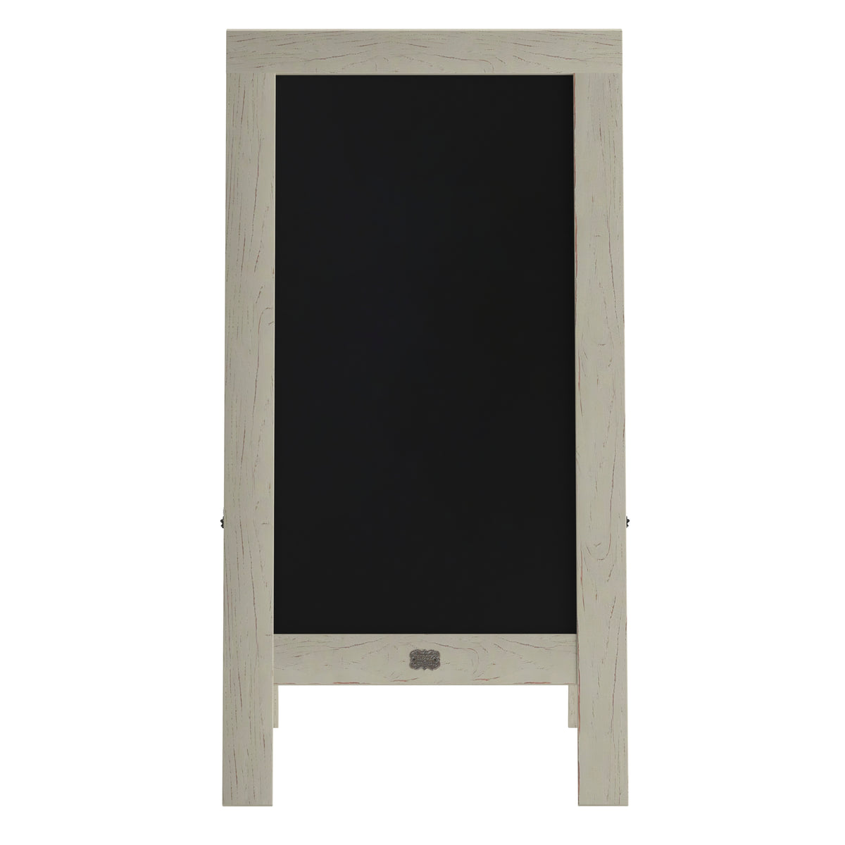 Canterbury 40" x 20" Vintage Wooden A-Frame Magnetic Indoor/Outdoor Chalkboard Sign, Freestanding Double Sided Extra Large Message Board, White