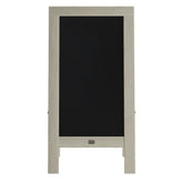 Canterbury 40" x 20" Vintage Wooden A-Frame Magnetic Indoor/Outdoor Chalkboard Sign, Freestanding Double Sided Extra Large Message Board, White