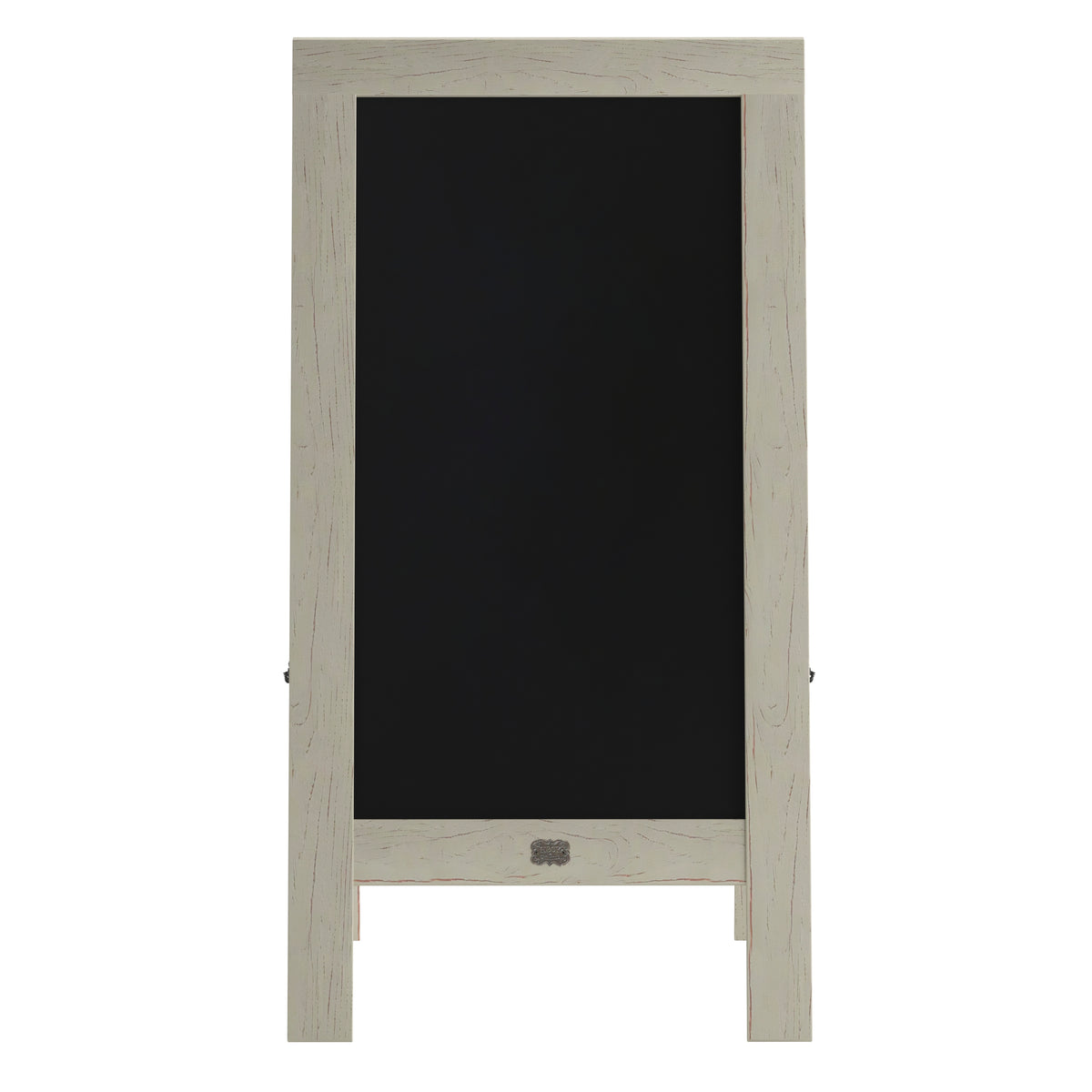 Canterbury 40" x 20" Vintage Wooden A-Frame Magnetic Indoor/Outdoor Chalkboard Sign, Freestanding Double Sided Extra Large Message Board, White