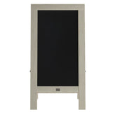 Canterbury 40" x 20" Vintage Wooden A-Frame Magnetic Indoor/Outdoor Chalkboard Sign, Freestanding Double Sided Extra Large Message Board, White