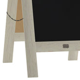Canterbury 40" x 20" Vintage Wooden A-Frame Magnetic Indoor/Outdoor Chalkboard Sign, Freestanding Double Sided Extra Large Message Board, White