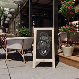 Canterbury 40" x 20" Vintage Wooden A-Frame Magnetic Indoor/Outdoor Chalkboard Sign, Freestanding Double Sided Extra Large Message Board, Weathered