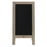Canterbury 40" x 20" Vintage Wooden A-Frame Magnetic Indoor/Outdoor Chalkboard Sign, Freestanding Double Sided Extra Large Message Board, Weathered