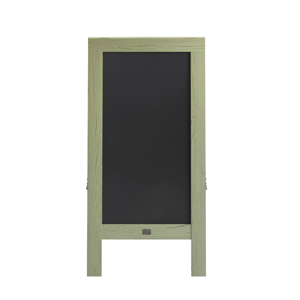 Canterbury 40" x 20" Vintage Wooden A-Frame Magnetic Indoor/Outdoor Chalkboard Sign, Freestanding Double Sided Extra Large Message Board, Green