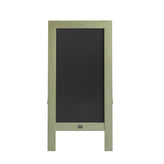 Canterbury 40" x 20" Vintage Wooden A-Frame Magnetic Indoor/Outdoor Chalkboard Sign, Freestanding Double Sided Extra Large Message Board, Green