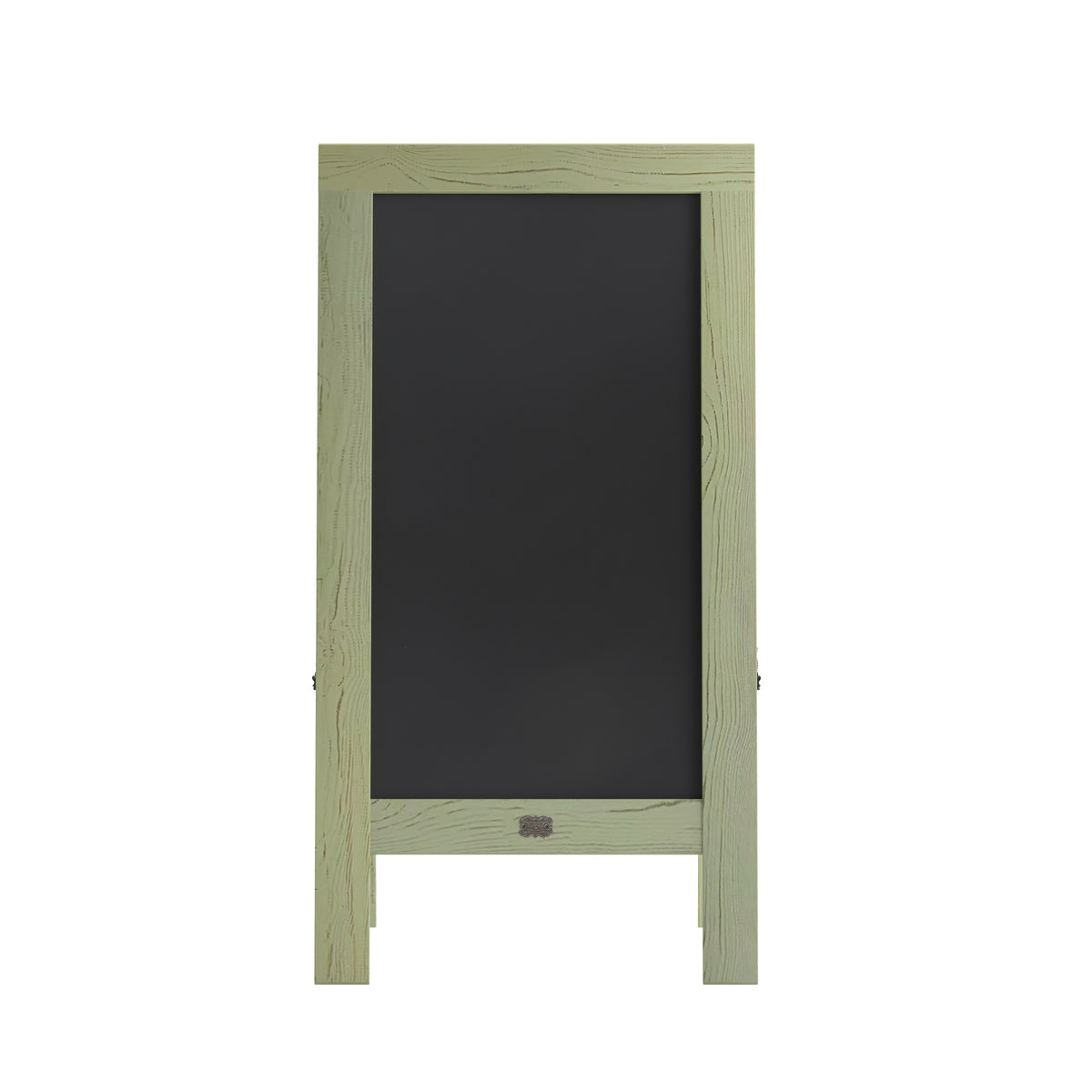 Canterbury 40" x 20" Vintage Wooden A-Frame Magnetic Indoor/Outdoor Chalkboard Sign, Freestanding Double Sided Extra Large Message Board, Green