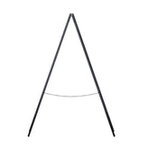 Canterbury 40" x 20" Black Wooden Indoor/Outdoor A-Frame Magnetic Chalkboard Sign Set with 8 Chalk Markers, 10 Stencils, and 2 Magnets, and Eraser