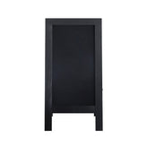 Canterbury 40" x 20" Black Wooden Indoor/Outdoor A-Frame Magnetic Chalkboard Sign Set with 8 Chalk Markers, 10 Stencils, and 2 Magnets, and Eraser