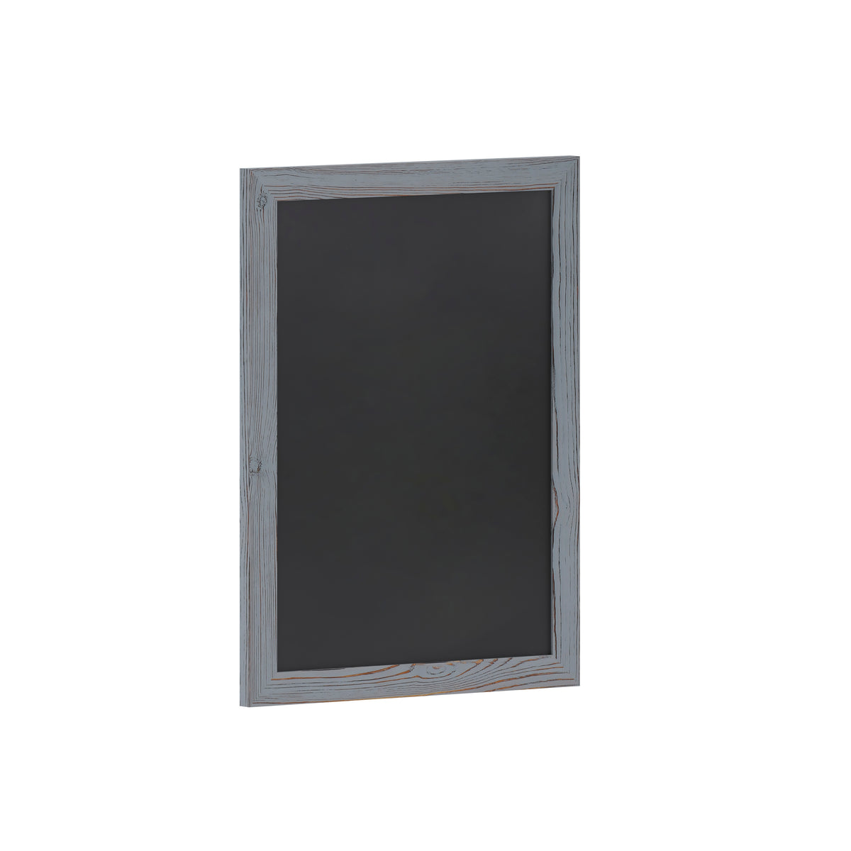 Canterbury 18" x 24" Rustic Gray Wall Mount Magnetic Chalkboard Sign with Eraser, Hanging Wall Chalkboard Memo Board for Home, School, or Business