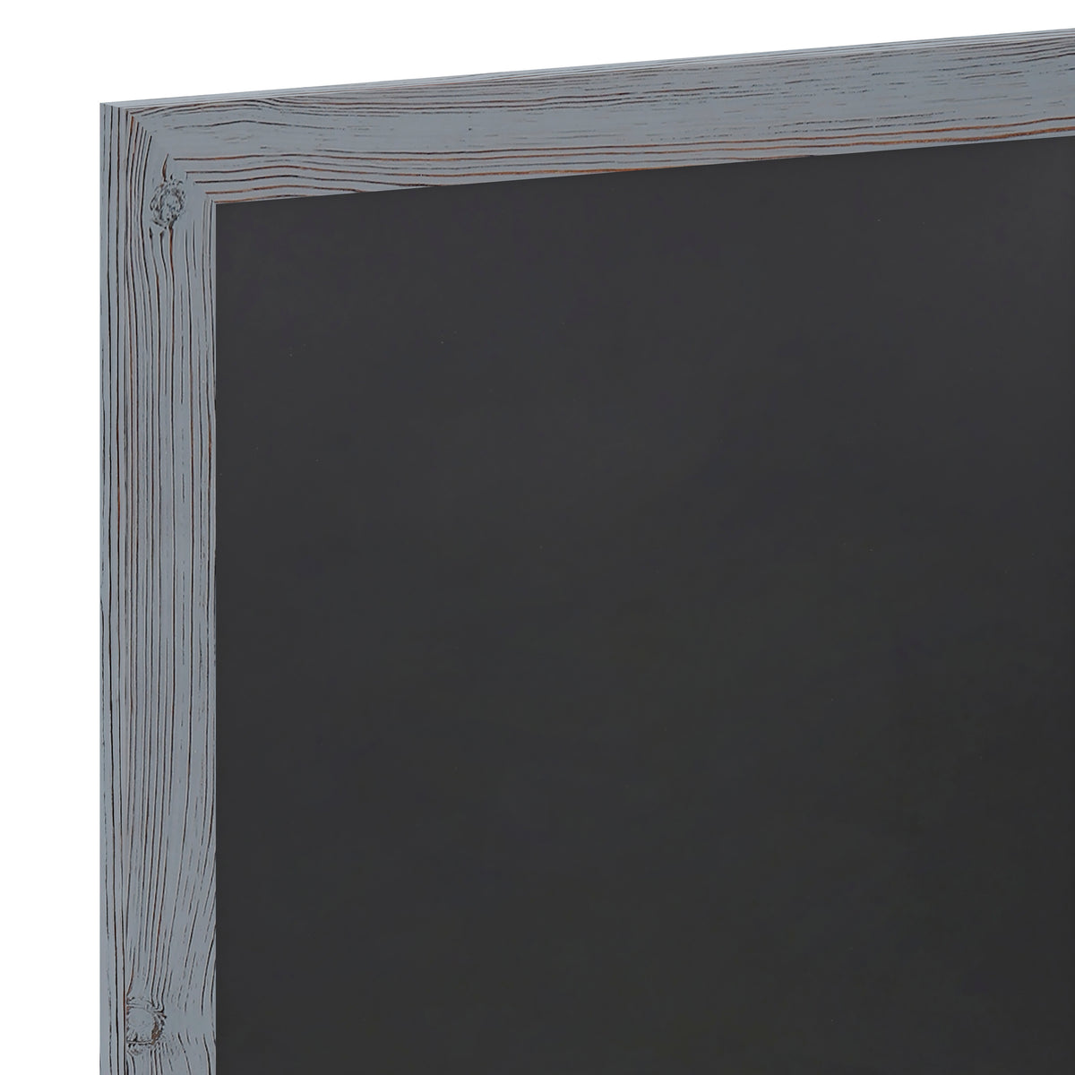 Canterbury 18" x 24" Rustic Gray Wall Mount Magnetic Chalkboard Sign with Eraser, Hanging Wall Chalkboard Memo Board for Home, School, or Business