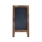 Canterbury 40" x 20" Vintage Wooden A-Frame Magnetic Indoor/Outdoor Chalkboard Sign, Freestanding Double Sided Extra Large Message Board, Rustic Brown