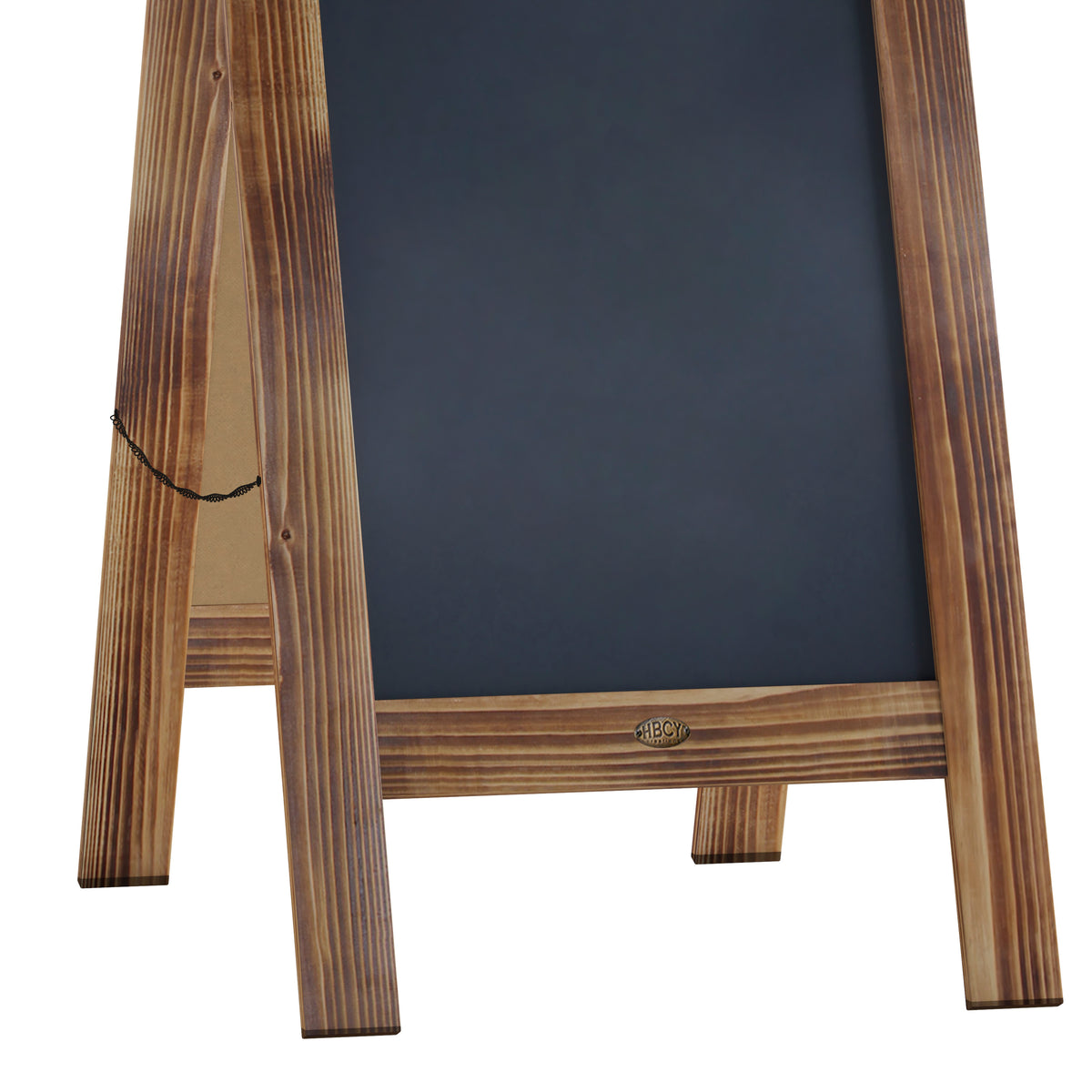 Canterbury 40" x 20" Vintage Wooden A-Frame Magnetic Indoor/Outdoor Chalkboard Sign, Freestanding Double Sided Extra Large Message Board, Rustic Brown