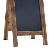 Canterbury 40" x 20" Vintage Wooden A-Frame Magnetic Indoor/Outdoor Chalkboard Sign, Freestanding Double Sided Extra Large Message Board, Rustic Brown