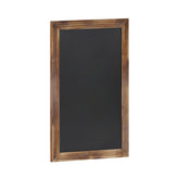 Canterbury 20" x 30" Torched Wood Wall Mount Magnetic Chalkboard Sign with Eraser, Hanging Wall Chalkboard Memo Board for Home, School, or Business