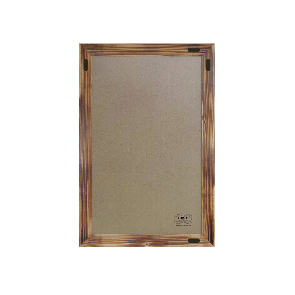 Canterbury 20" x 30" Torched Wood Wall Mount Magnetic Chalkboard Sign with Eraser, Hanging Wall Chalkboard Memo Board for Home, School, or Business