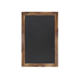 Canterbury 20" x 30" Torched Wood Wall Mount Magnetic Chalkboard Sign with Eraser, Hanging Wall Chalkboard Memo Board for Home, School, or Business