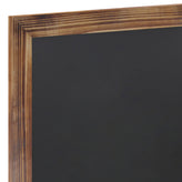 Canterbury 20" x 30" Torched Wood Wall Mount Magnetic Chalkboard Sign with Eraser, Hanging Wall Chalkboard Memo Board for Home, School, or Business
