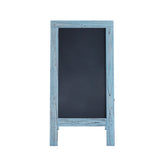 Canterbury 40" x 20" Vintage Wooden A-Frame Magnetic Indoor/Outdoor Chalkboard Sign, Freestanding Double Sided Extra Large Message Board, Robin Blue