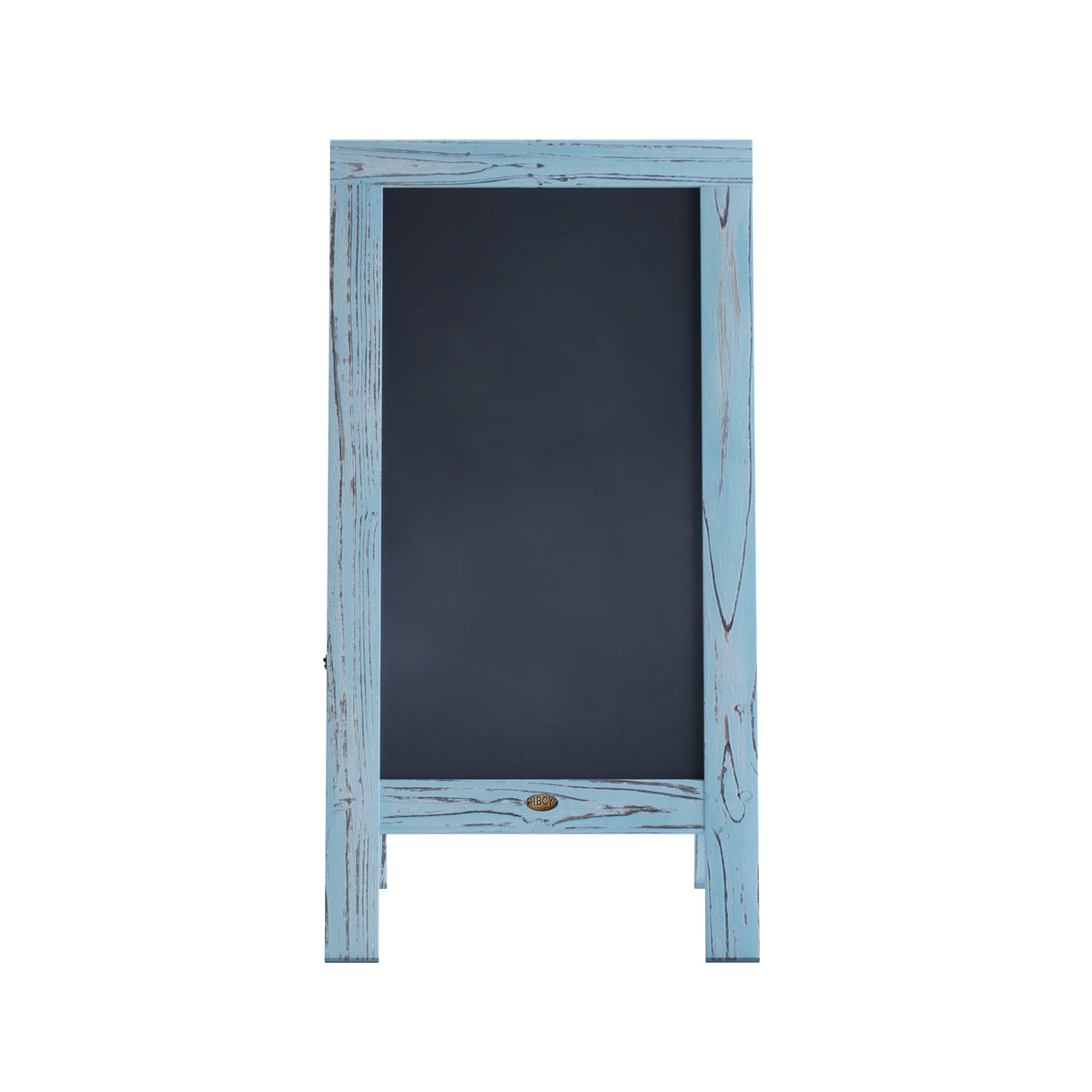 Canterbury 40" x 20" Vintage Wooden A-Frame Magnetic Indoor/Outdoor Chalkboard Sign, Freestanding Double Sided Extra Large Message Board, Robin Blue