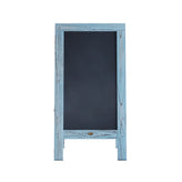 Canterbury 40" x 20" Vintage Wooden A-Frame Magnetic Indoor/Outdoor Chalkboard Sign, Freestanding Double Sided Extra Large Message Board, Robin Blue
