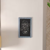 Canterbury 11" x 17" Rustic Blue Wall Mount Magnetic Chalkboard Sign with Eraser, Hanging Wall Chalkboard Memo Board for Home, School, or Business