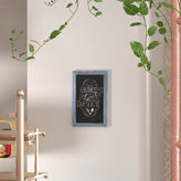 Canterbury 11" x 17" Rustic Blue Wall Mount Magnetic Chalkboard Sign with Eraser, Hanging Wall Chalkboard Memo Board for Home, School, or Business