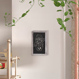 Canterbury 11" x 17" Whitewashed Wall Mount Magnetic Chalkboard Sign with Eraser, Hanging Wall Chalkboard Memo Board for Home, School, or Business