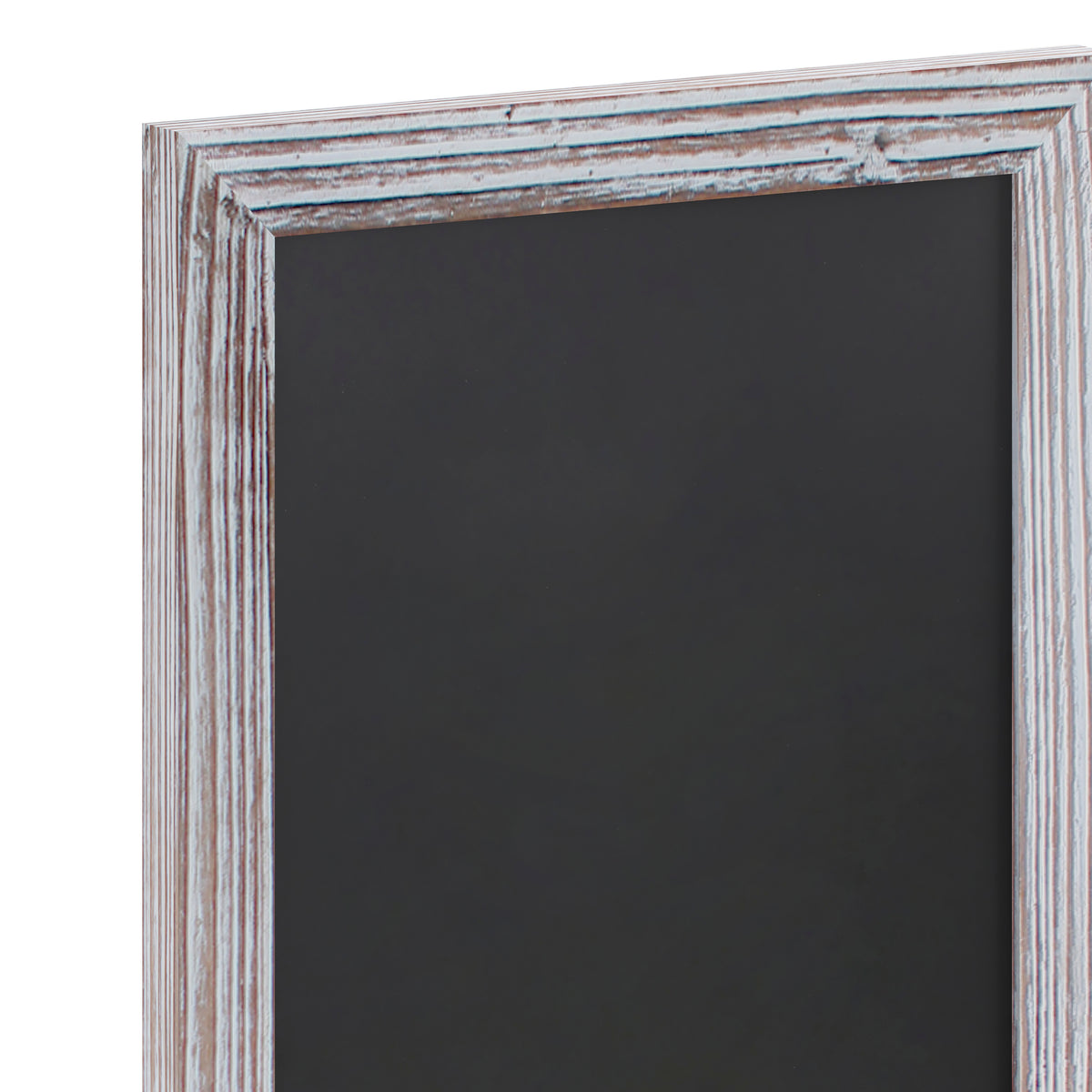 Canterbury 11" x 17" Whitewashed Wall Mount Magnetic Chalkboard Sign with Eraser, Hanging Wall Chalkboard Memo Board for Home, School, or Business