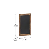Canterbury 11" x 17" Torched Wood Wall Mount Magnetic Chalkboard Sign with Eraser, Hanging Wall Chalkboard Memo Board for Home, School, or Business