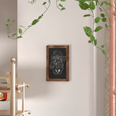 Canterbury 11" x 17" Torched Wood Wall Mount Magnetic Chalkboard Sign with Eraser, Hanging Wall Chalkboard Memo Board for Home, School, or Business