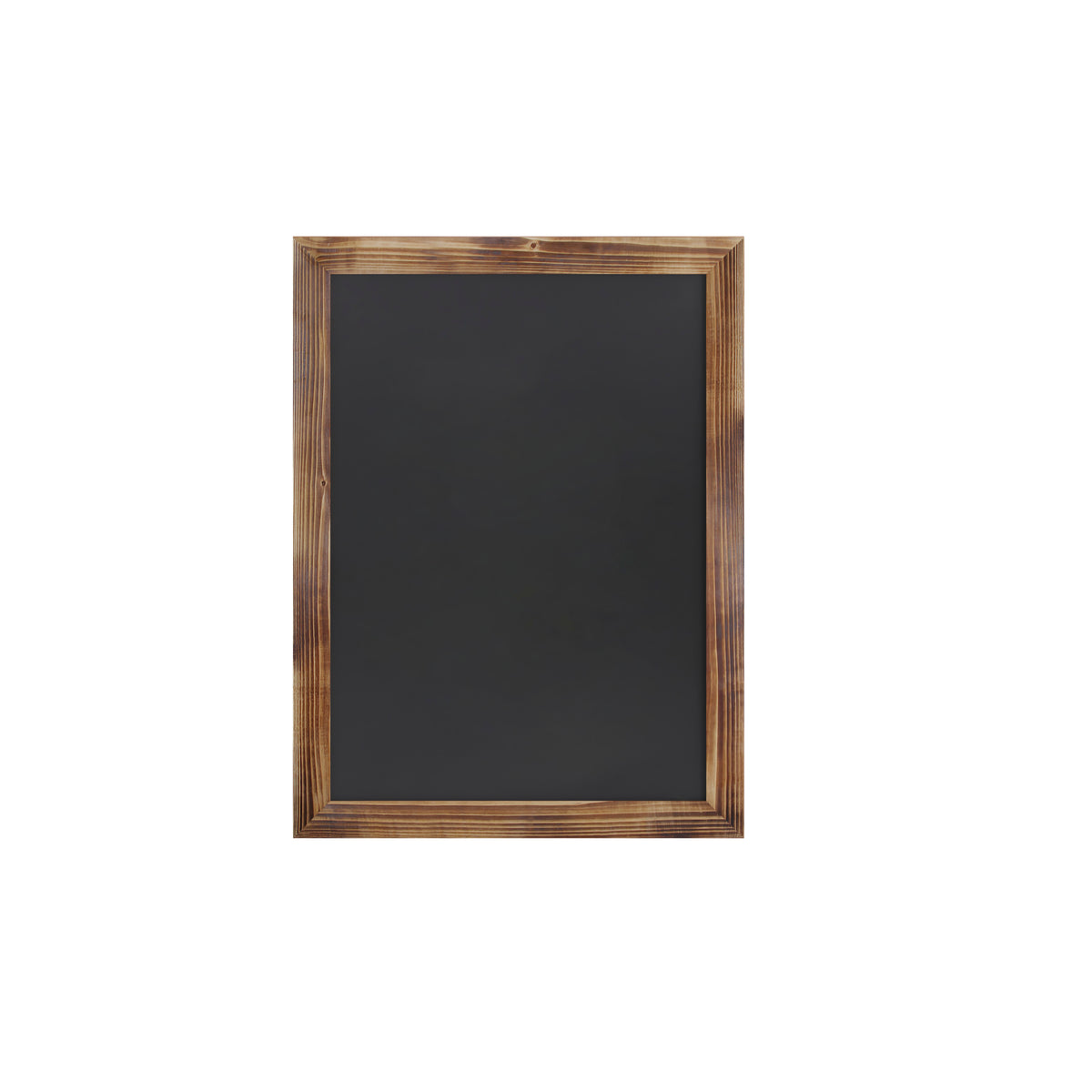 Canterbury 18" x 24" Torched Wood Wall Mount Magnetic Chalkboard Sign with Eraser, Hanging Wall Chalkboard Memo Board for Home, School, or Business
