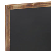 Canterbury 18" x 24" Torched Wood Wall Mount Magnetic Chalkboard Sign with Eraser, Hanging Wall Chalkboard Memo Board for Home, School, or Business