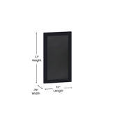 Canterbury 11" x 17" Black Wall Mount Magnetic Chalkboard Sign with Eraser, Hanging Wall Chalkboard Memo Board for Home, School, or Business