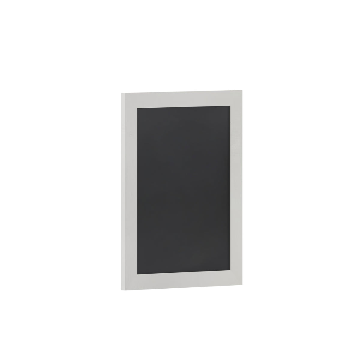 Canterbury 18" x 24" White Wall Mount Magnetic Chalkboard Sign with Eraser, Hanging Wall Chalkboard Memo Board for Home, School, or Business