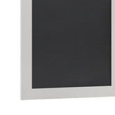 Canterbury 18" x 24" White Wall Mount Magnetic Chalkboard Sign with Eraser, Hanging Wall Chalkboard Memo Board for Home, School, or Business
