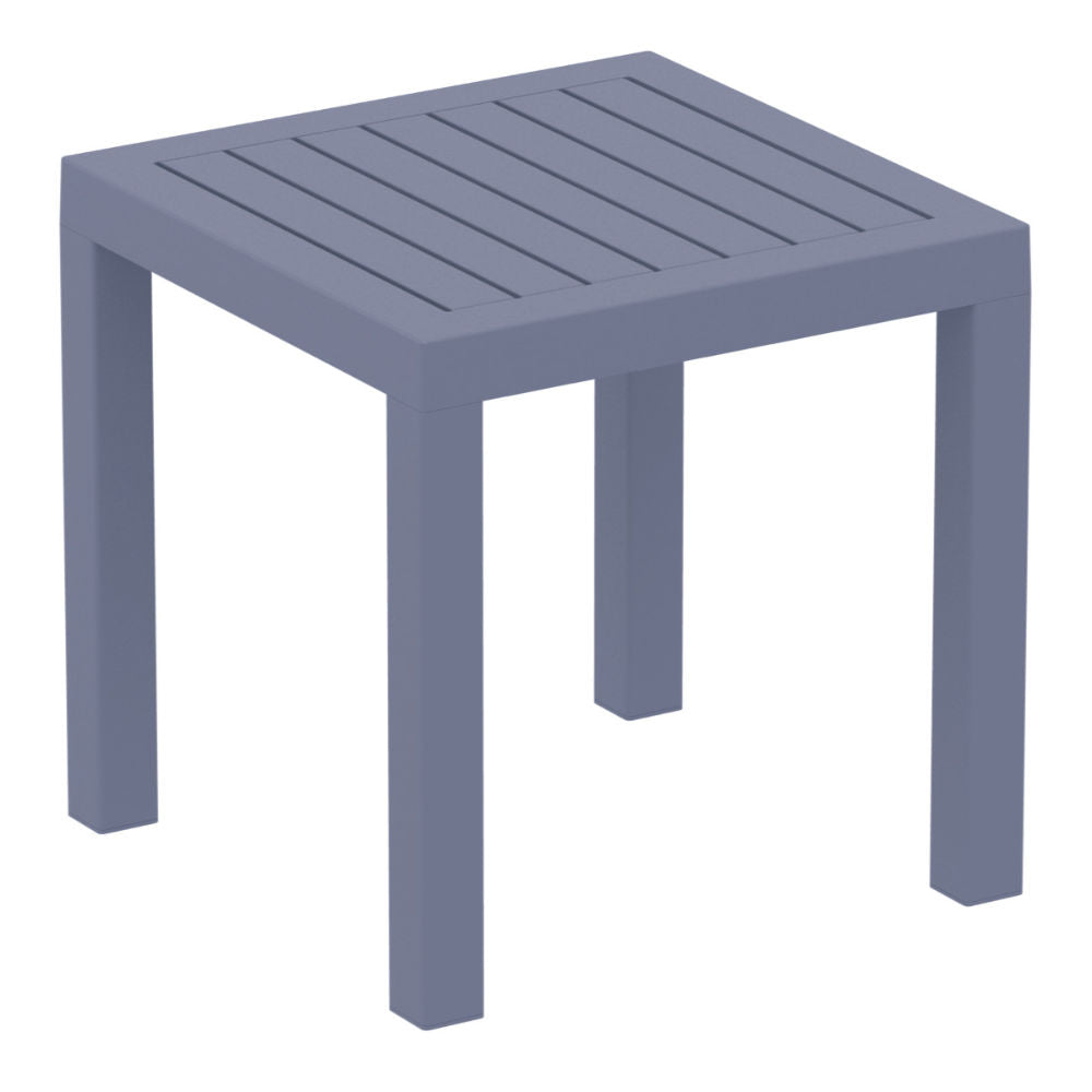 Ocean Outdoor Square Resin 17.7"H Side Table