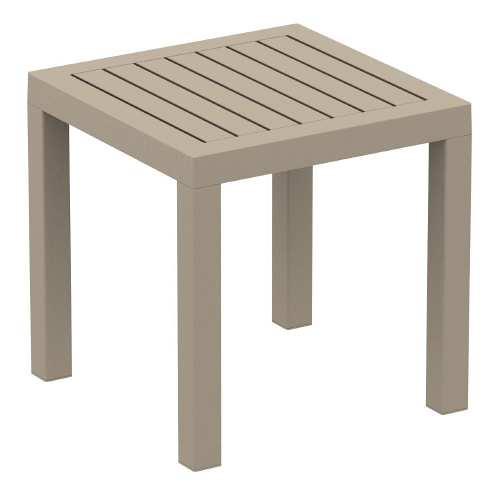 Ocean Outdoor Square Resin 17.7"H Side Table