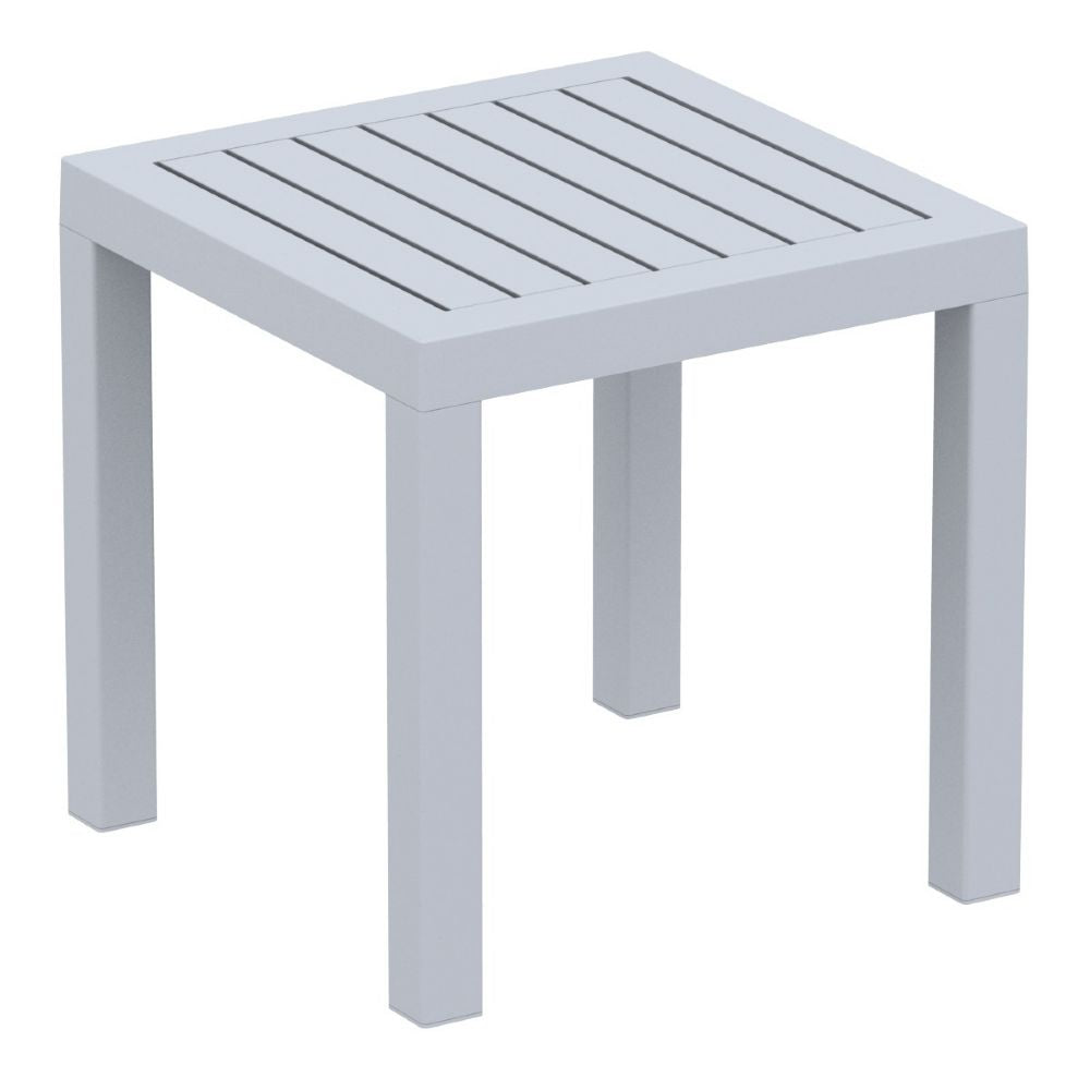 Ocean Outdoor Square Resin 17.7"H Side Table