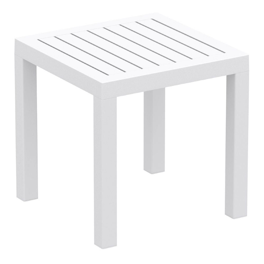 Ocean Outdoor Square Resin 17.7"H Side Table