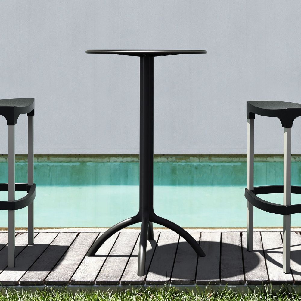 Octopus Outdoor Round Bar Height Table