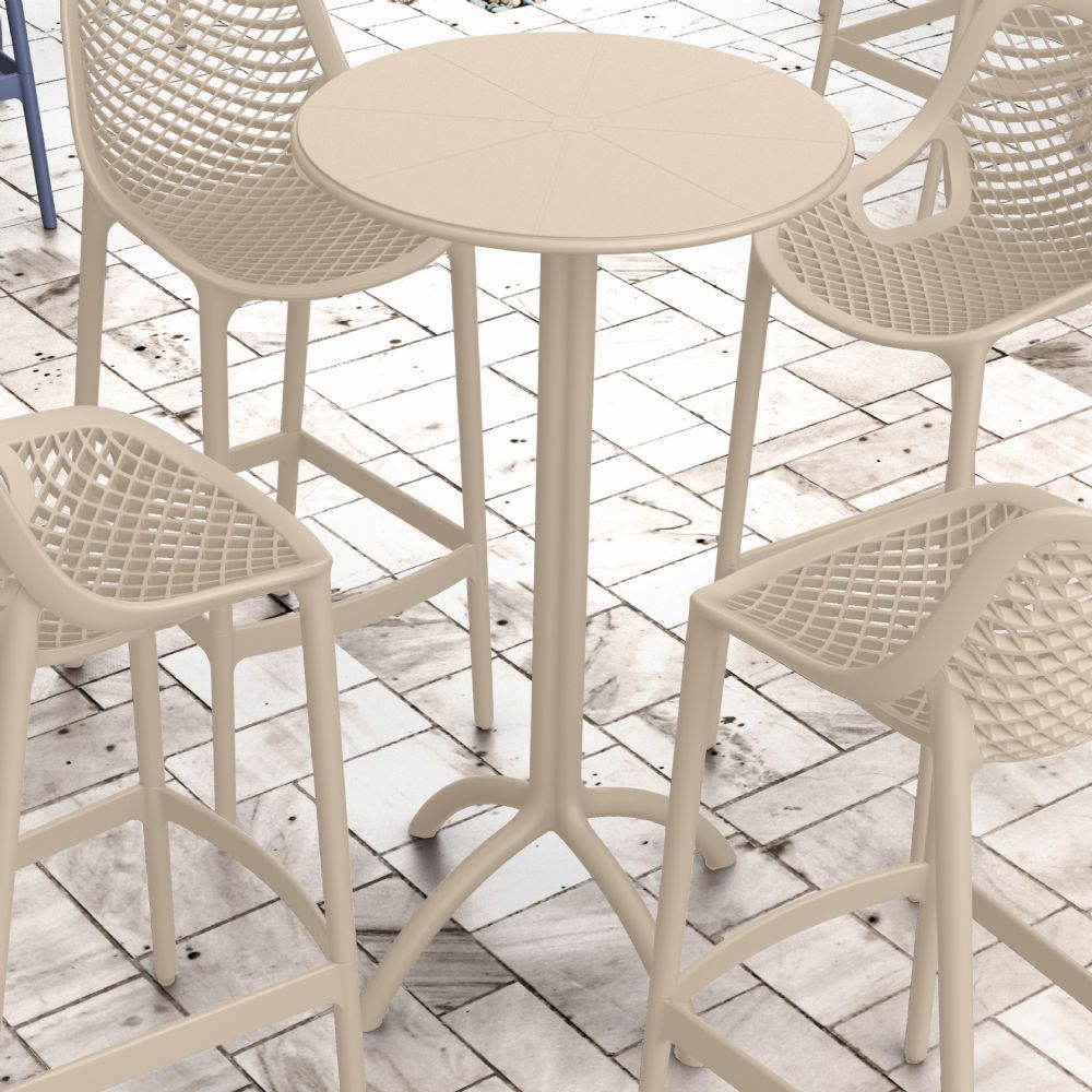 Octopus Outdoor Round Bar Height Table