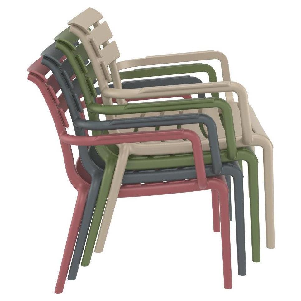 Paris Resin Outdoor Club Lounge Arm Chair